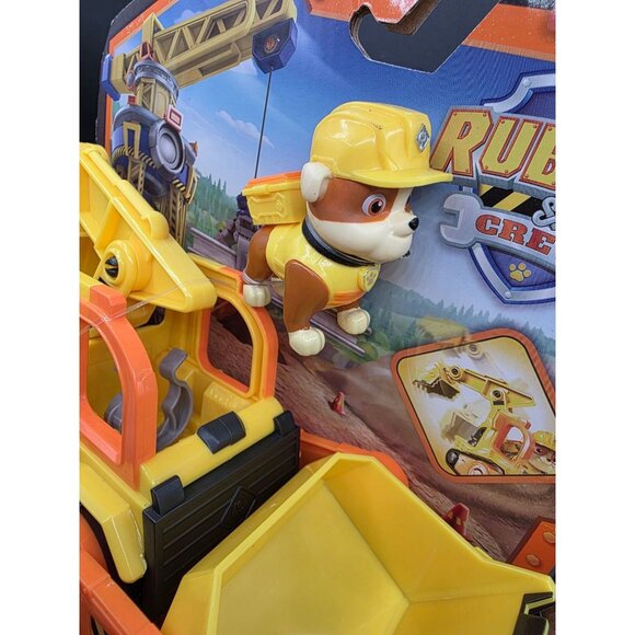 Paw Patrol Rubbles Bulldozer Toy Construction Vehicle With Rubble Figure Spin - Picture 9 of 9